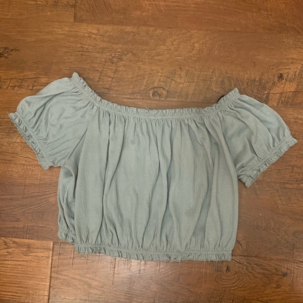 Cropped off the shoulder top